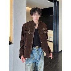 麂皮绒复合美式外套男秋季美拉德工装夹克设计感短款棒球服