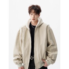 座山雕夹棉重磅加厚夹克棉服男冬季高级感廓形保暖连帽外套