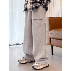 批发【华棉300g】线条卫裤男裤子拖地裤青少年胖人宽松直筒裤<b class='q'>潮</b>