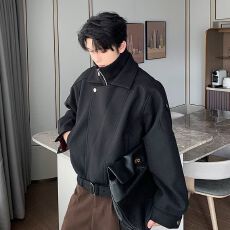 毛呢外套夹克原宿潮流ins日系慵懒文艺新款时尚简约百搭