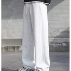 常规款华棉复合卫裤男春秋潮牌休闲裤子宽松直筒运动长裤情侣