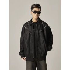 飞机扣时尚文艺日系气质夹克原宿潮流新款简约ins百搭流行