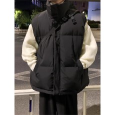 批发棉服背心<b class='q'>马甲</b><b class='q'>男</b>生帅气立领<b class='q'>男</b>装2025新款潮流外套上衣保暖加厚棉衣