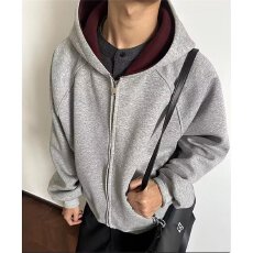 批发【重磅华绵复合】连帽乐万邦开衫卫衣夹克男春<b class='q'>秋</b>休闲宽松外套情侣