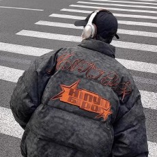 批发棉服刺绣鹿皮绒】棒球服前言日记棉服男秋冬棉衣加厚宽松棉袄外套