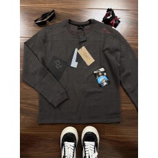 批发薄款重磅原版格】刺绣鹿野卫衣男秋<b class='q'>冬</b>华夫格正肩长袖t恤内搭打底