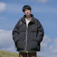 批发棉服男乐万邦<b class='q'>冬</b>季2025新款立领防寒棉袄保暖羽绒外套棉衣男生气质