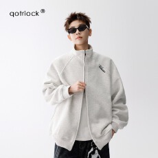 批发【华棉复合360G】开衫元宝卫衣男款<b class='q'>冬</b>季刺绣情侣外套加绒加厚上衣