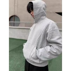 批发华棉复牛奶丝300克】落肩初见宽松连帽卫衣男女秋<b class='q'>冬</b>针织短款上衣