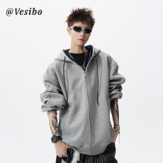 批发加绒加厚】开衫潮宝卫衣男女2025秋冬季连帽宽松重磅情侣上衣外套