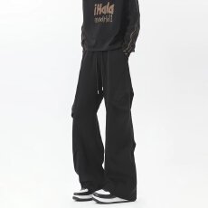 批发华棉】2025牛酷酷休闲裤简约直筒卫裤宽松阔腿男裤显瘦长裤子男潮