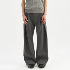 批发春秋优质高腰显瘦通勤垂感纯色老钱风阔腿裤压褶西装长裤男女情侣