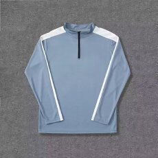 直贡呢长袖宾库顿t恤男士秋运动速干上衣健身跑步半拉链训练服