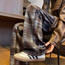 批发原版布复网立体包边】男女合美休闲裤秋气质时尚原宿新款简约文艺