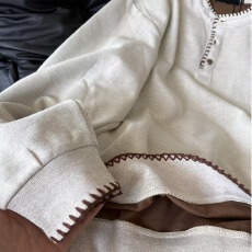 原版质量秋冬二浩亨利领半开襟休闲运动长袖打底衫男女卫衣上衣