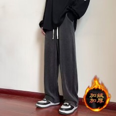 批发【灯芯绒复绒】裤子<b class='q'>男</b>友邦秋冬加绒垂感宽松直筒潮牌百搭阔腿休闲