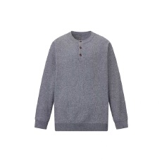 高质量亨利领毛衣2025狮城秋冬针织衫男慵懒打底休闲百搭上衣