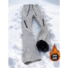 批发加绒冲锋裤】冬季潮乐汇防寒工装裤子男<b class='q'>女</b>防风防水户外登山滑雪裤