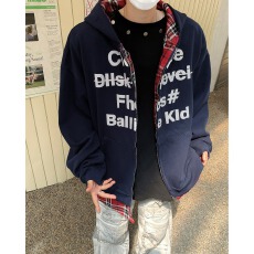 320克华棉发泡纯棉螺口开衫国潮加厚卫衣男外套秋撞色拼接上衣