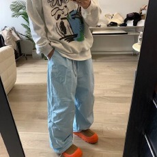 批发【刺绣防水加绒长裤】高腰南风街区长裤男工装裤休闲裤纯色新款<b class='q'>潮</b>