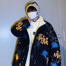 双面穿羊羔棉衣立领诺世嘉顿外套男女秋冬加厚棉服工装棉㤇潮牌