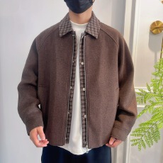 批发假两件夹棉外套】冬季發財拼接<b class='q'>潮</b>流高级感时尚夹克外套男款简约风