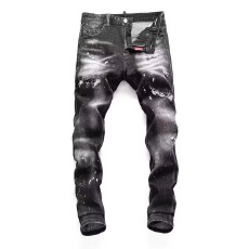批发破洞牛仔】修身老铁百搭新款潮牌小脚长裤男弹力春秋款个性牛仔裤