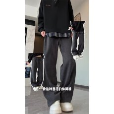 批发450克加绒加厚休闲裤潮宝男士秋冬季加绒加厚长裤美式潮流<b class='q'>裤子</b>