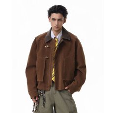 批发夹克飞机扣】翻领侠魁皮夹克男士新款春秋季宽松情侣工装pu皮外套