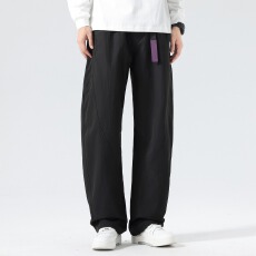 批发防水小牛津】<b class='q'>秋</b>冬大山休闲裤男女宽松直筒情侣褶皱柳钉伞兵裤户外