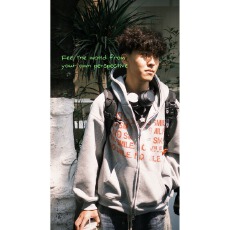 批发【纯棉华棉复合重磅】字母酷依猫咪开衫卫衣男女宽松阔版连帽外套