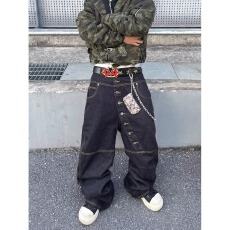 批发【牛仔裤】猫抓痕新概念牛仔裤男宽松直筒裤潮牌痞帅休闲阔腿<b class='q'>长裤</b>