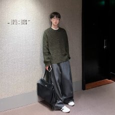 批发羊驼毛料<b class='q'>针织衫</b>毛衣圆领揭潮坊<b class='q'>男</b>女秋冬高级感内搭可外穿打底