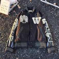 批发【黑骷髅刺绣棒球服】<b class='q'>潮</b>牌揭<b class='q'>潮</b>坊男女春秋冬嘻哈夹克炸街情侣外套