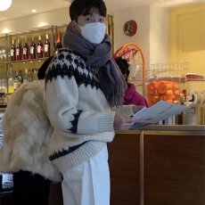 批发【费尔岛民族毛衣】条纹揭潮坊软糯<b class='q'>男</b>女秋冬季保暖情侣<b class='q'>针织衫</b>外套