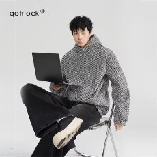 批发【小香风连帽卫衣】<b class='q'>秋</b>冬揭潮坊刺绣宽松情侣休闲套头上衣男女外套