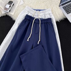 批发【仿棉复合贝贝绒】秋冬131蕾丝腰头松紧腰抽绳直筒卫裤<b class='q'>男</b><b class='q'>休闲裤</b>
