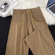 批发【休闲裤】阔腿<b class='q'>西装</b>裤子男<b class='q'>女</b>秋冬新款显腿细直筒休闲阔腿裤<b class='q'>直筒</b>裤