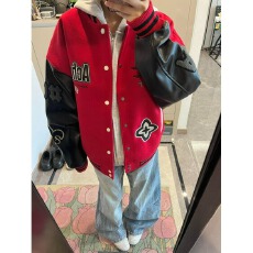 刺绣夹棉棉衣加厚上上签夹克棒球服男女秋冬潮撞色休闲情侣外套