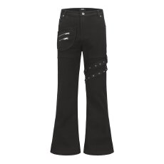 高弹力牛仔裤微喇新汇佳工装牛仔裤男款直筒宽松裤子痞帅多口袋