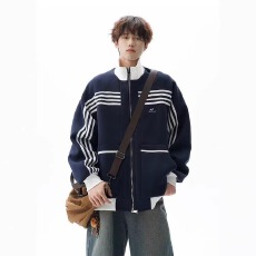 批发【立领外套】<b class='q'>男装</b>合嘉馨休闲美式复古拉链<b class='q'>夹克</b>春秋季百搭长袖上衣