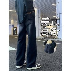 复古炫裤春夏季牛仔裤男美式高街2026新款潮牌宽松直筒休闲长裤子