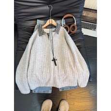 批发【原版磨毛条薄款】假两件常青树针织polo衫男<b class='q'>春</b>秋冬毛衣条纹卫衣