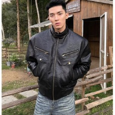 批发【夹棉加厚皮衣美式潮人邦夹克男女秋<b class='q'>冬</b>季街头飞行员机车服外套潮