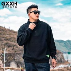 批发大码男装加绒卫衣】<b class='q'>春</b>秋冬新潮大码立领套头休闲宽松外套上衣情侣