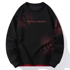 批发【大码男装麂皮绒<b class='q'>卫衣</b>圆领新潮大码<b class='q'>潮牌</b>2026新款休闲长袖上衣百搭