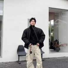 小牛津复合加内里2026乐万邦飞行夹克男春秋工装上衣棒球服外套