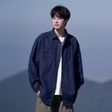 批发男士诺世嘉顿<b class='q'>衬衫</b>2026春秋新款男士牛仔<b class='q'>衬衣</b>美式复古潮牌内搭上衣