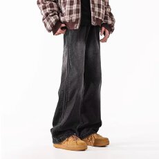 批发牛仔裤男牛酷酷松紧腰潮流百搭阔腿裤2026春夏季新款宽松直筒长裤