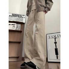 批发美式潮流坊复古刺绣休闲裤男款<b class='q'>春</b>秋新款cleanfit休闲直筒微喇裤